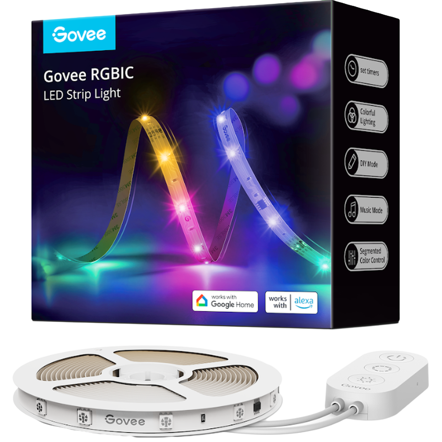 Govee Rgbic Basic Led Strip Lights - 5m Slimme Ledstrip Wit