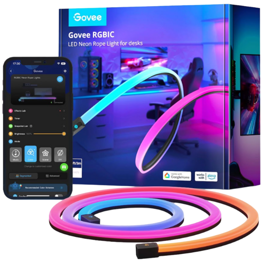 Govee RGBIC LED Neon Rope Light pour Bureaux 3m