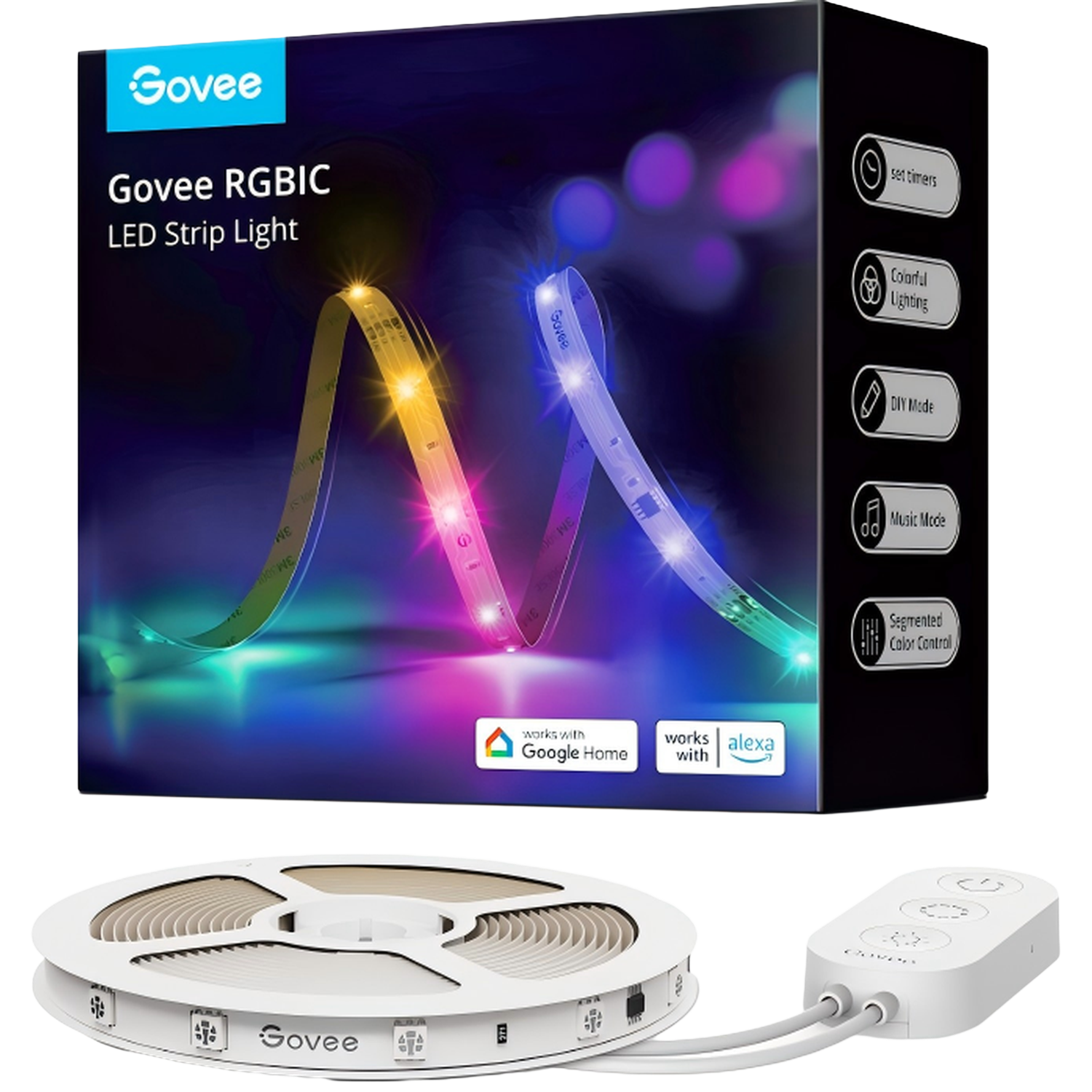 Govee Rgbic Basic Led Strip Lights - 10m Slimme Ledstrip Wit