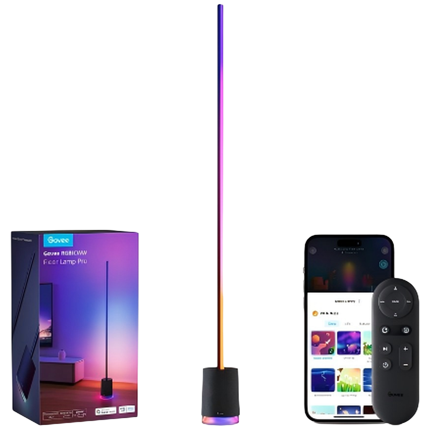 Govee Rgbicww Floor Lamp Pro Slimme Ledlamp Zwart