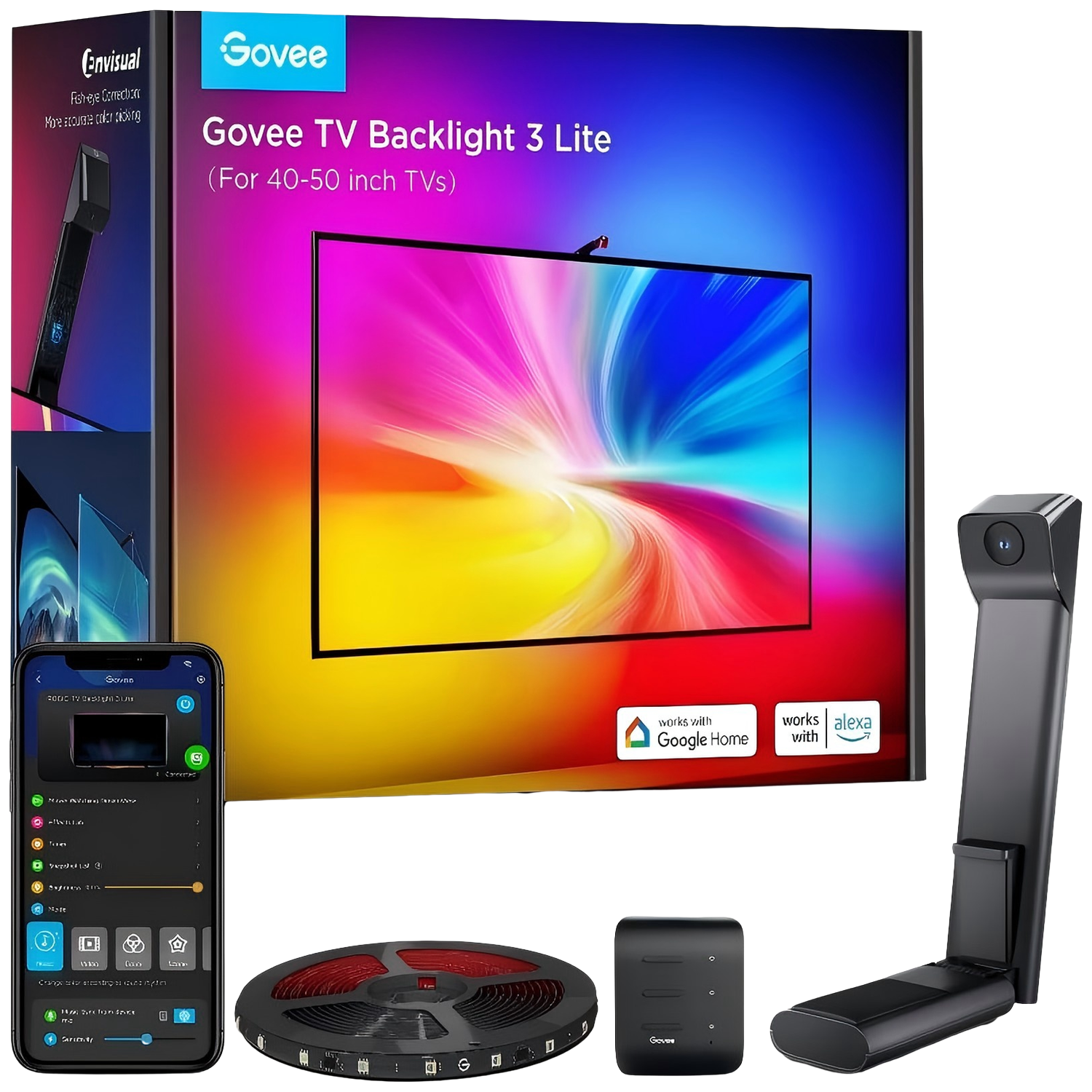 Govee Tv Backlight 3 Lite (40~50 Inch) Slimme Ledstrip Zwart afbeelding