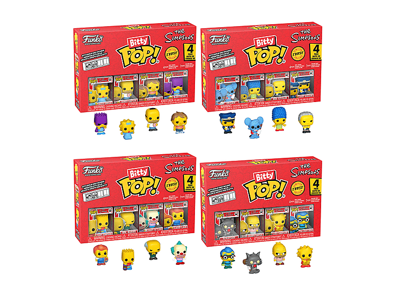 ACTION FIGURE FUNKO ASS BITTYPOP 4pk Simpsons