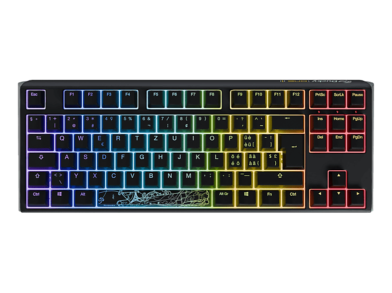 DUCKY Ducky ONE 3 TKL Classic (CH), Gaming-Tastatur, Mechanisch, Cherry MX Red, Kabelgebunden, Schwarz