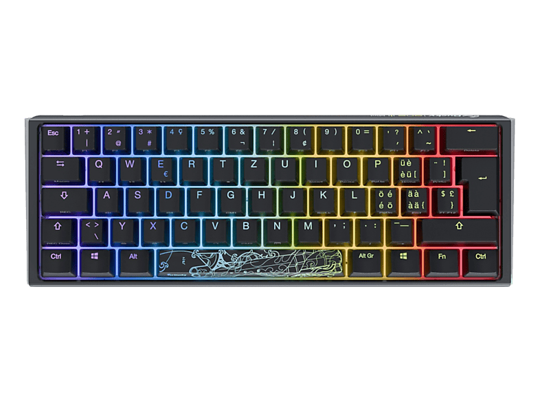 DUCKY Ducky ONE 3 Mini Classic (CH), Gaming-Tastatur, Mechanisch, Cherry MX Red, Kabelgebunden, Schwarz