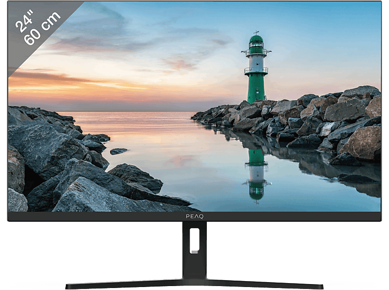 REACONDICIONADO Seminuevo Muy bueno Monitor - PEAQ PMO S245-VFC, 24" Full-HD, 120 Hz, 6 ms, VA, FreeSync, Negro