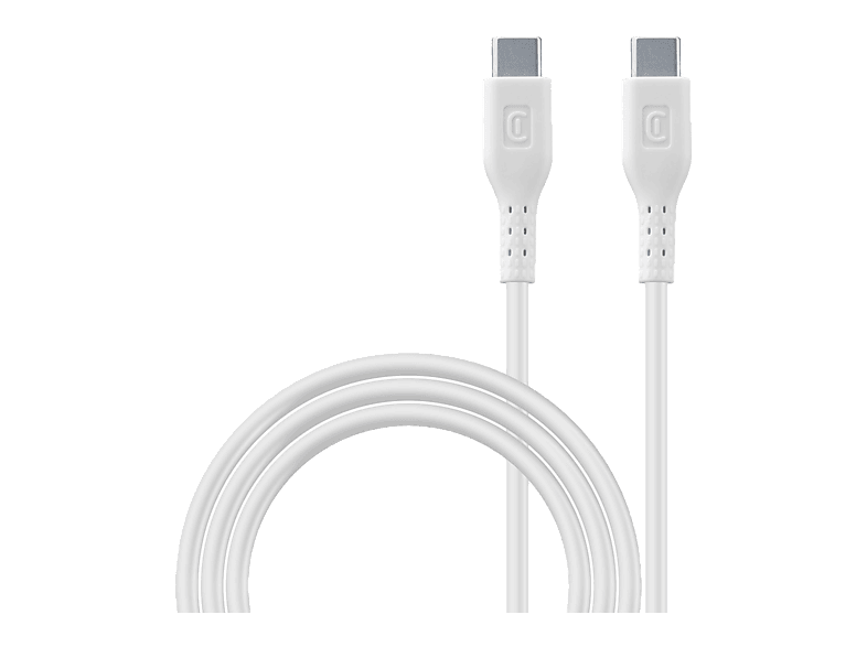 Cable USB - CellularLine USBDATA100C2C5A1MW, USB-C USB-C, 1.2 m, 100W, Carga Rápida, Blanco