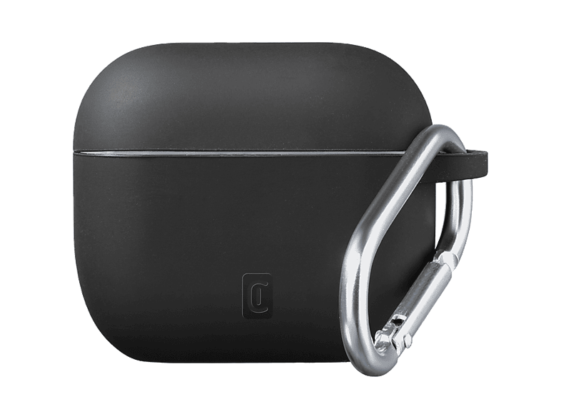 REACONDICIONADO Seminuevo Muy bueno Funda - CellularLine Bounce, Compatible con AirPods Pro 3, Silicona, Con Gancho, Negro