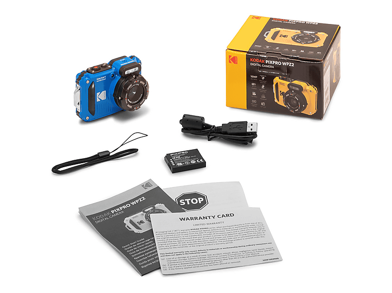 KODAK Pixpro WPZ2 4X Optik Zoom Su Altı Fotoğraf Makinesi Mavi