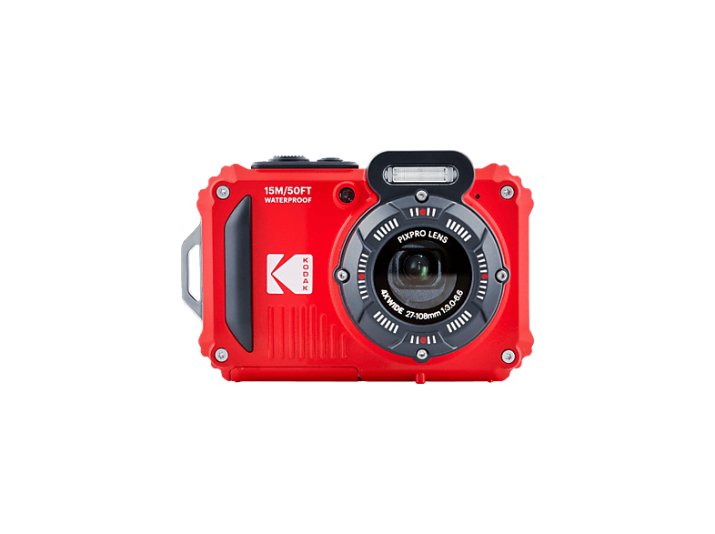 KODAK Pixpro WPZ2 4X Optik Zoom Su Altı Fotoğraf Makinesi Kırmızı