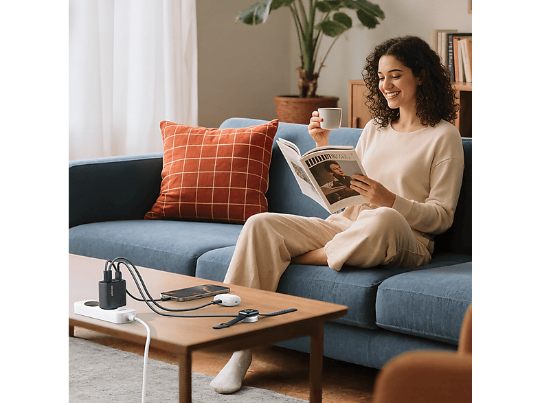 Thumbnail - ANKER Zolo 70W 4-Port (Kompaktdesign) Ladegerät Apple und Samsung C1+C2/C3:45W+25W, C1/C2+A:45W+22.5W, C1+(C2+A):45W+25W...