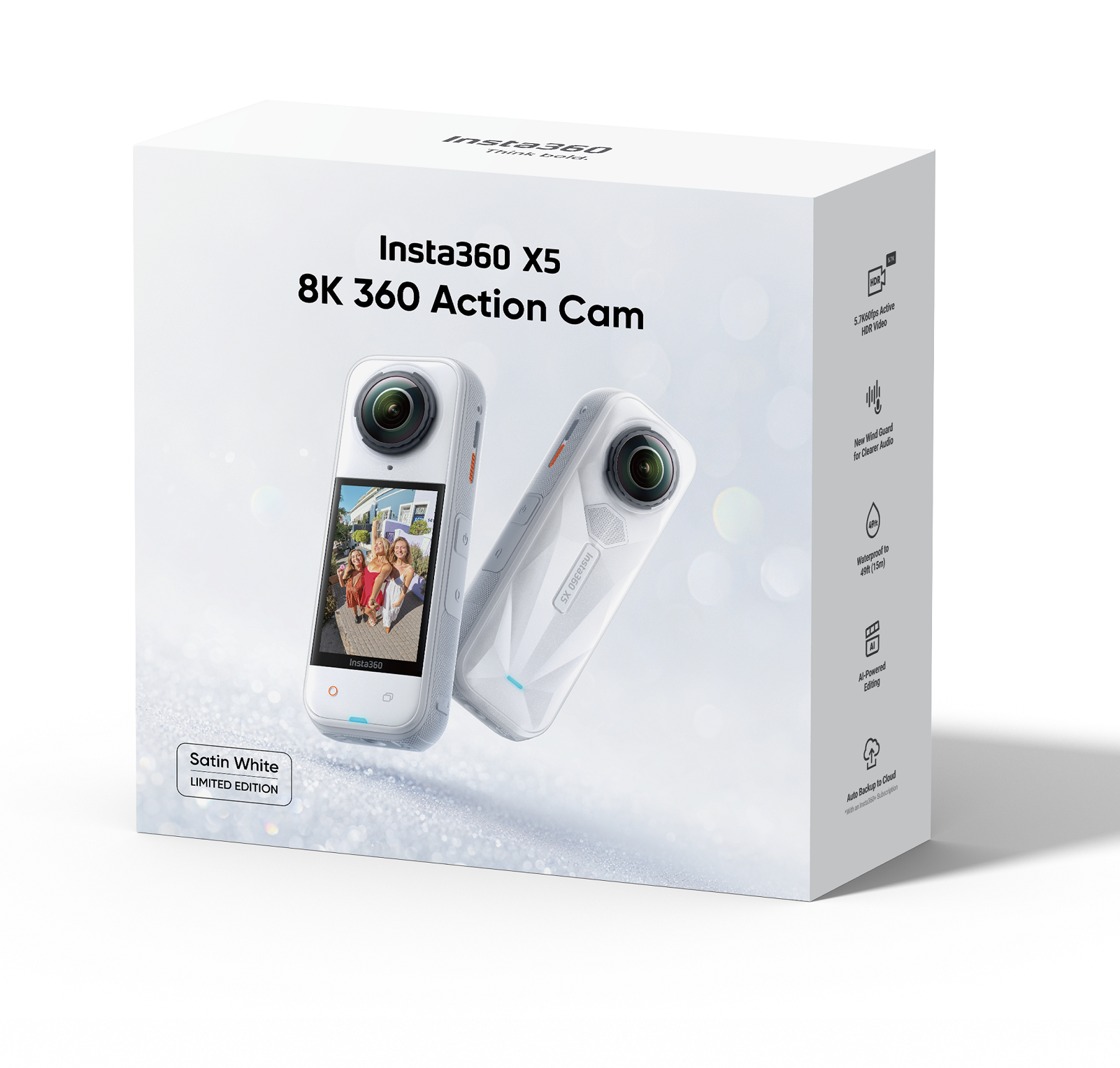 INSTA360 X5 360° Aksiyon Kamerası Beyaz Fiyat & Özellik | MediaMarkt