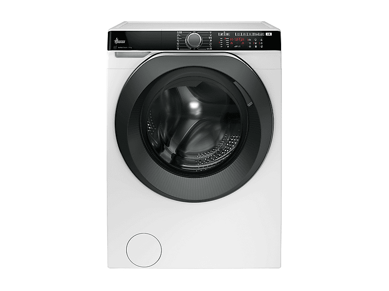 HOOVER HWP49AMB14/1-S LAVATRICE, Caricamento frontale, 9 kg, 15 programmi, Profondità 58 cm, Giri 1400 rpm, Bianco, Nero, livello rumorosità centrifuga 76 dB(A), Classe A