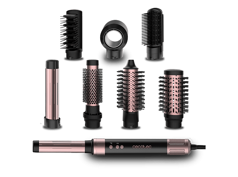 Cecotec – Cepillo moldeador Cecotec Bamba AirGlam Black 8 en 1.