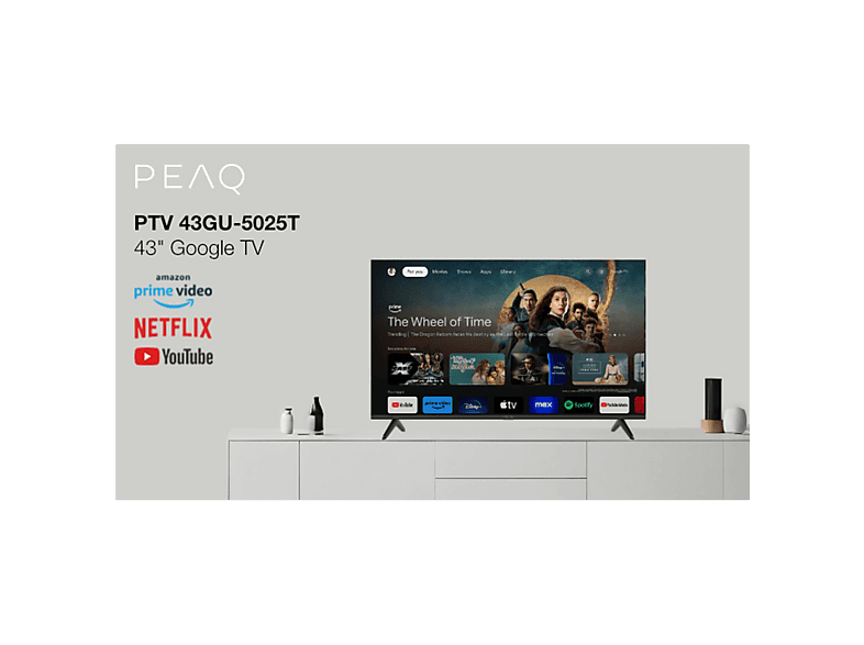 Peaq PTV 43GU-5025T Téléviseur Smart TV QLED 4K 43 pouces