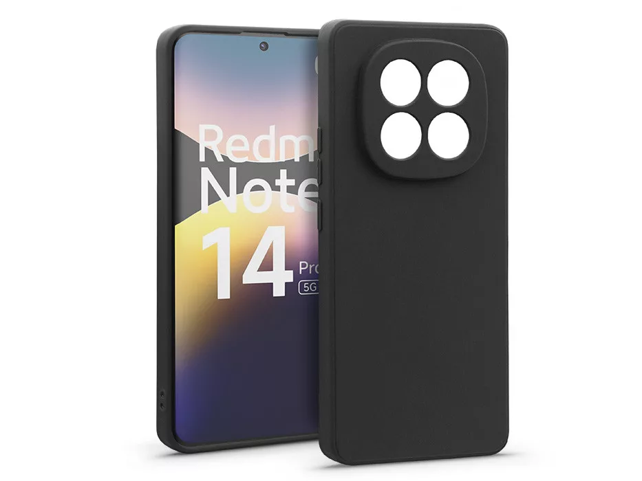 HAFFNER Xiaomi Redmi Note 14 Pro Plus 5G matt szilikon tok, fekete (HF366154)