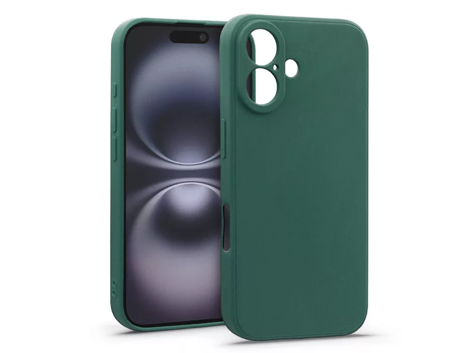 HAFFNER iPhone 16 matt szilikon tok, zöld (HF305023)
