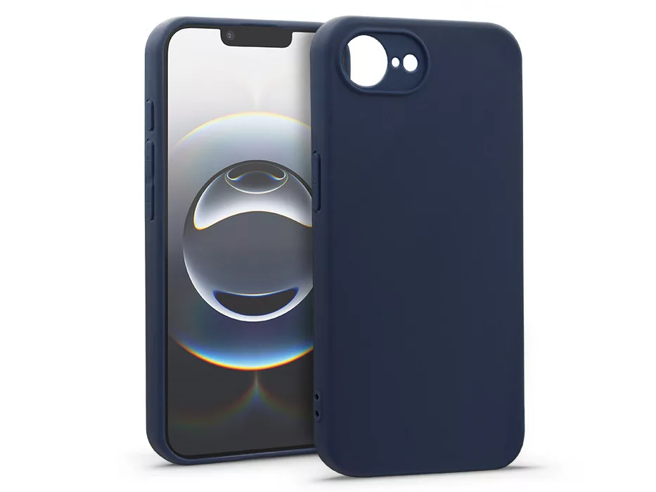 HAFFNER Apple iPhone 16e matt szilikon tok, kék (HF382130)