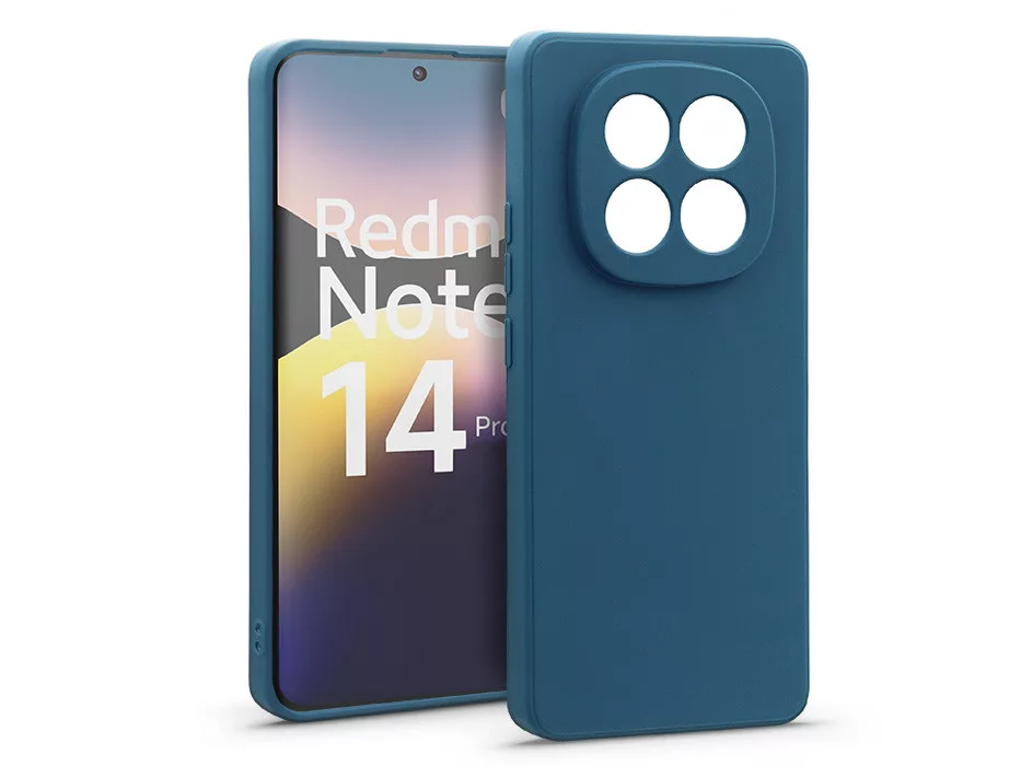 HAFFNER Xiaomi Redmi Note 14 Pro 5G matt szilikon tok, kék (HF373909)