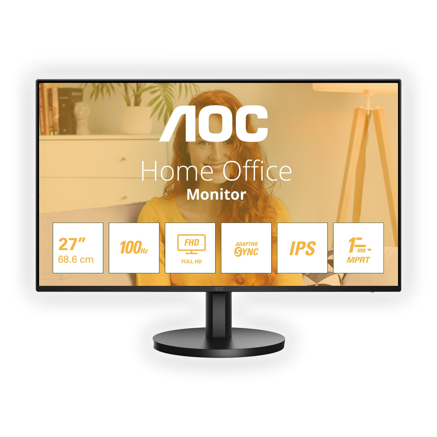 AOC 27B3Ha2 Monitor, 27", Full-HD, 1920 x 1080 Pixel, tempo di risposta 1 ms, refresh rate 120 Hz