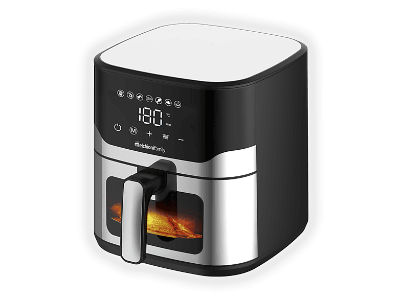 MELCHIONI FAMILY MATILDE FRIGGITRICE AD ARIA, capacità 8 l, Max potenza 2200 W, Nero / Plastica