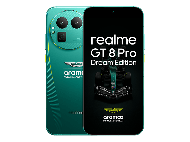 realme GT8 Pro Dream Edition, Aston Martin Aramco F1 Green, 512GB, 16GB RAM, 6.79 144Hz, Cámara RICOH GR, Snapdragon 8 Elite Gen 5, 7000mAh