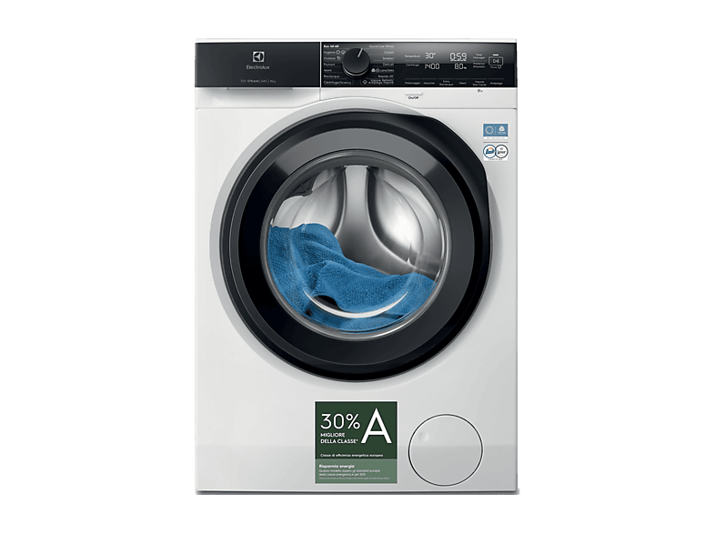 ELECTROLUX EW7F411CH3 LAVATRICE, Caricamento frontale, 11 kg, 14 programmi, Profondità 63,6 cm, Bianco, livello rumorosità centrifuga 72 dB(A), Classe A