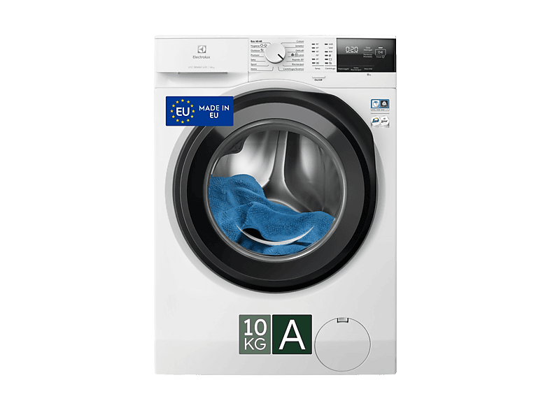 ELECTROLUX EW6FCH210G LAVATRICE, Caricamento frontale, 10 kg, 14 programmi, Profondità 63,6 cm, Bianco, livello rumorosità centrifuga 76 dB(A), Classe A