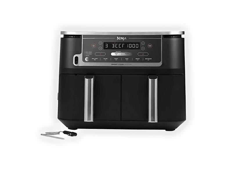 Ninja Dualzone MAX PRO DA 9,5L Friggitrice AD Aria, capacità 9,5 l, Max potenza 2470 W, Nero