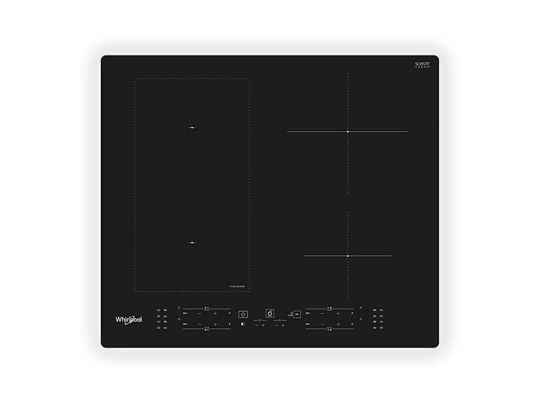 WHIRLPOOL WL B8160 NE PIANO COTTURA A INDUZIONE, 4 zone di cotura, dimensioni: L 59 cm, P 51 piano in Vetroceramica, Nero