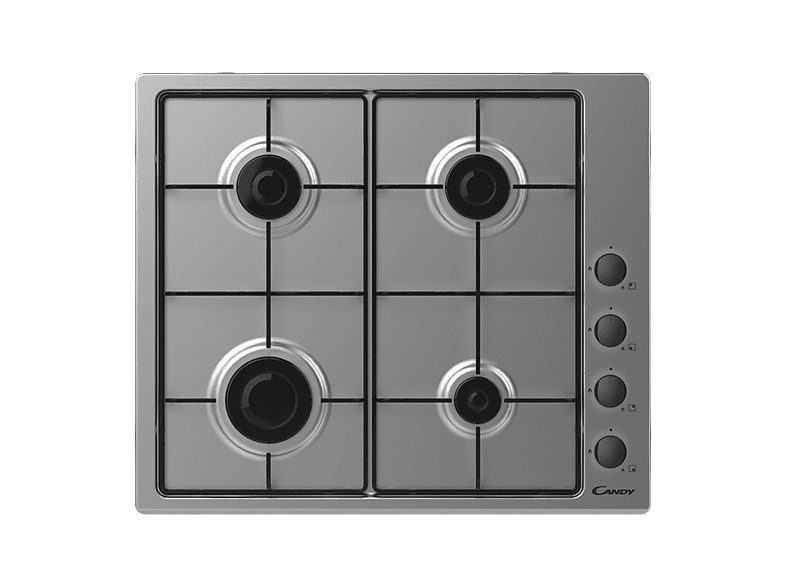 CANDY CHW6LBX PIANO COTTURA GAS, 4 zone di cottura, dimensioni: L 59,5 cm, P 51 piano in Acciaio inossidabile, Inox