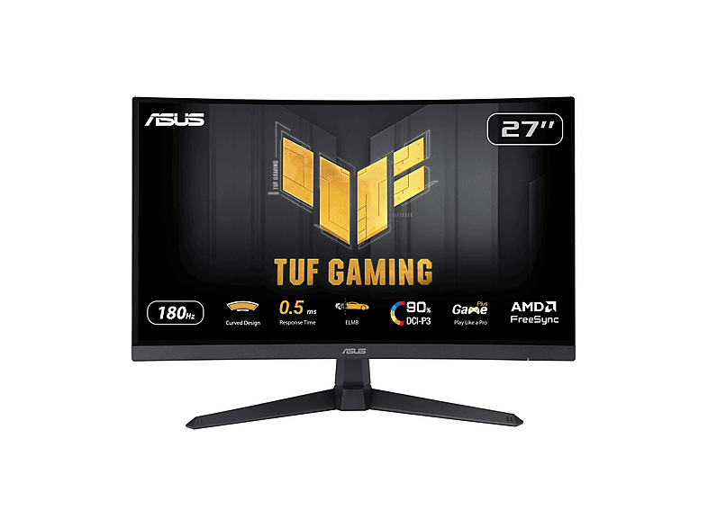 ASUS Tuf Gaming VG27WQ3B Monitor Gaming, 27 ", QHD, 2560 x 1440 Pixel, tempo di risposta 0,5 ms, refresh rate 180 Hz