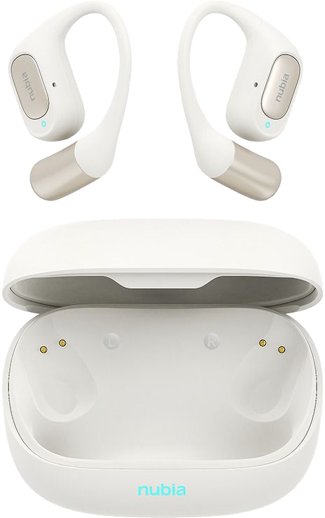 ZTE nubia LiveFlip TWS vezeték nélküli fülhallgató mikrofonnal, fehér (123453601007)