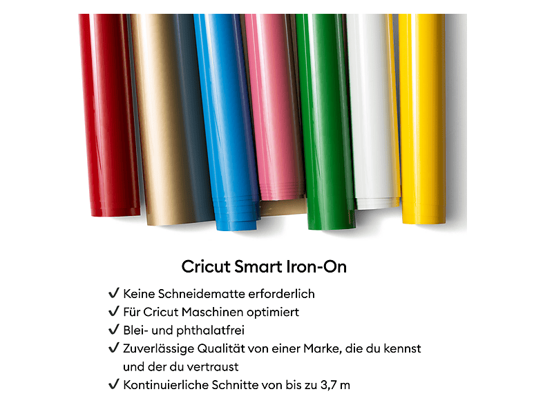 Thumbnail - CRICUT Smart Iron-On, ohne Schneidematte (91.4 cm), Weiß, Wärmetransferfolie