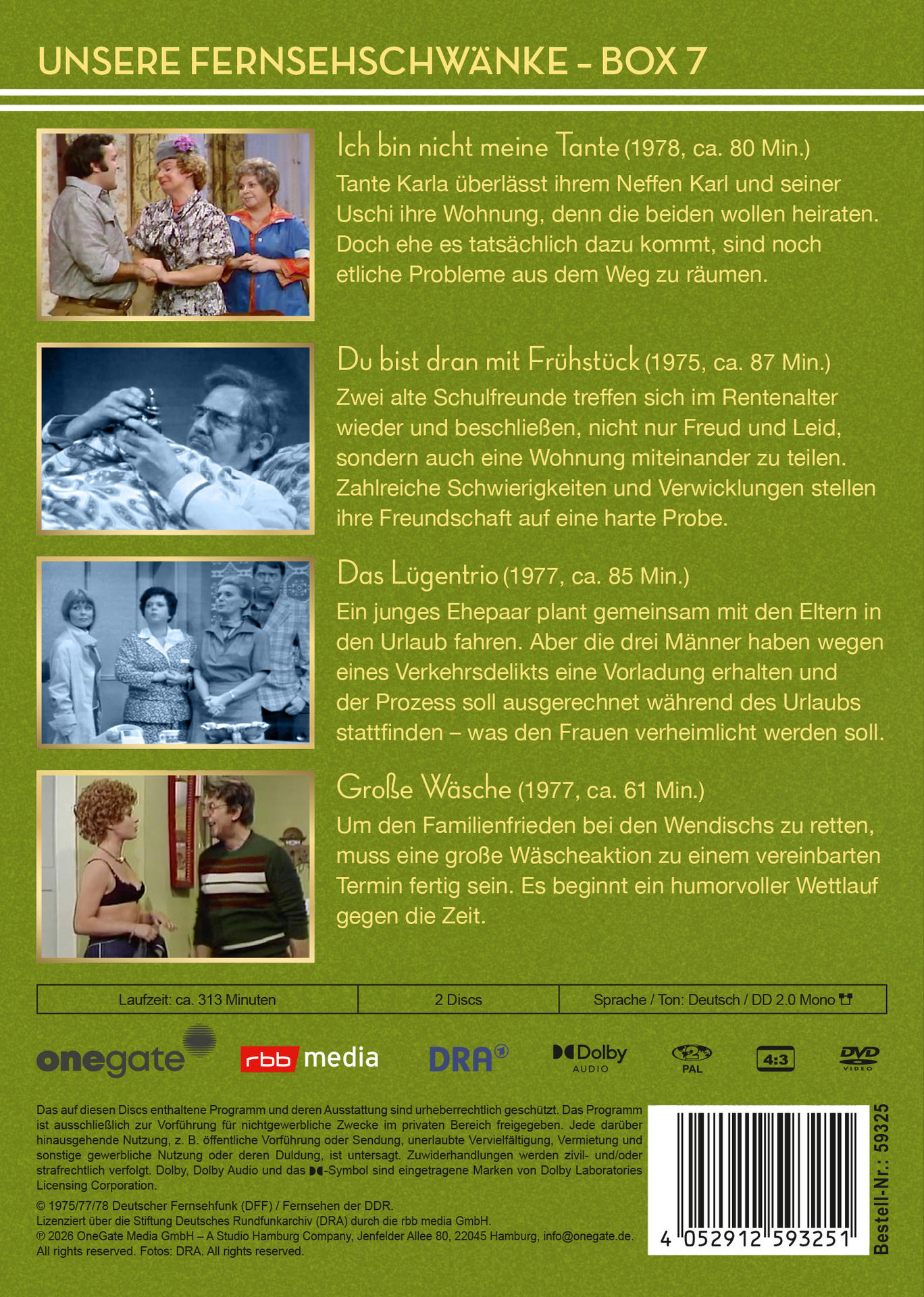 DVD-Box-Set mit Bildern von Personen und Text. Zeigt verschiedene Szenen aus einer Fernsehsendung, mit deutschem Text.