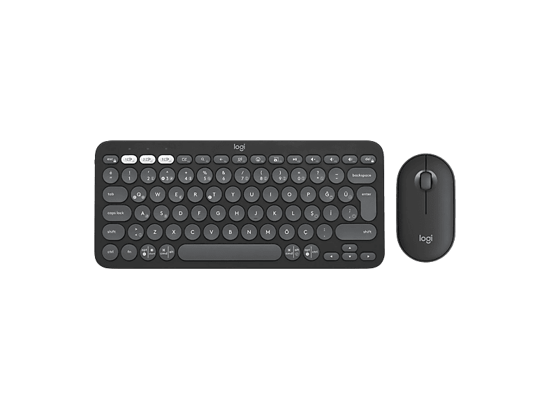 LOGITECH Pebble 2 Multi-Device Bluetooth Klavye & Mouse Seti Grafit (Türkçe Tuş Dizimi)
