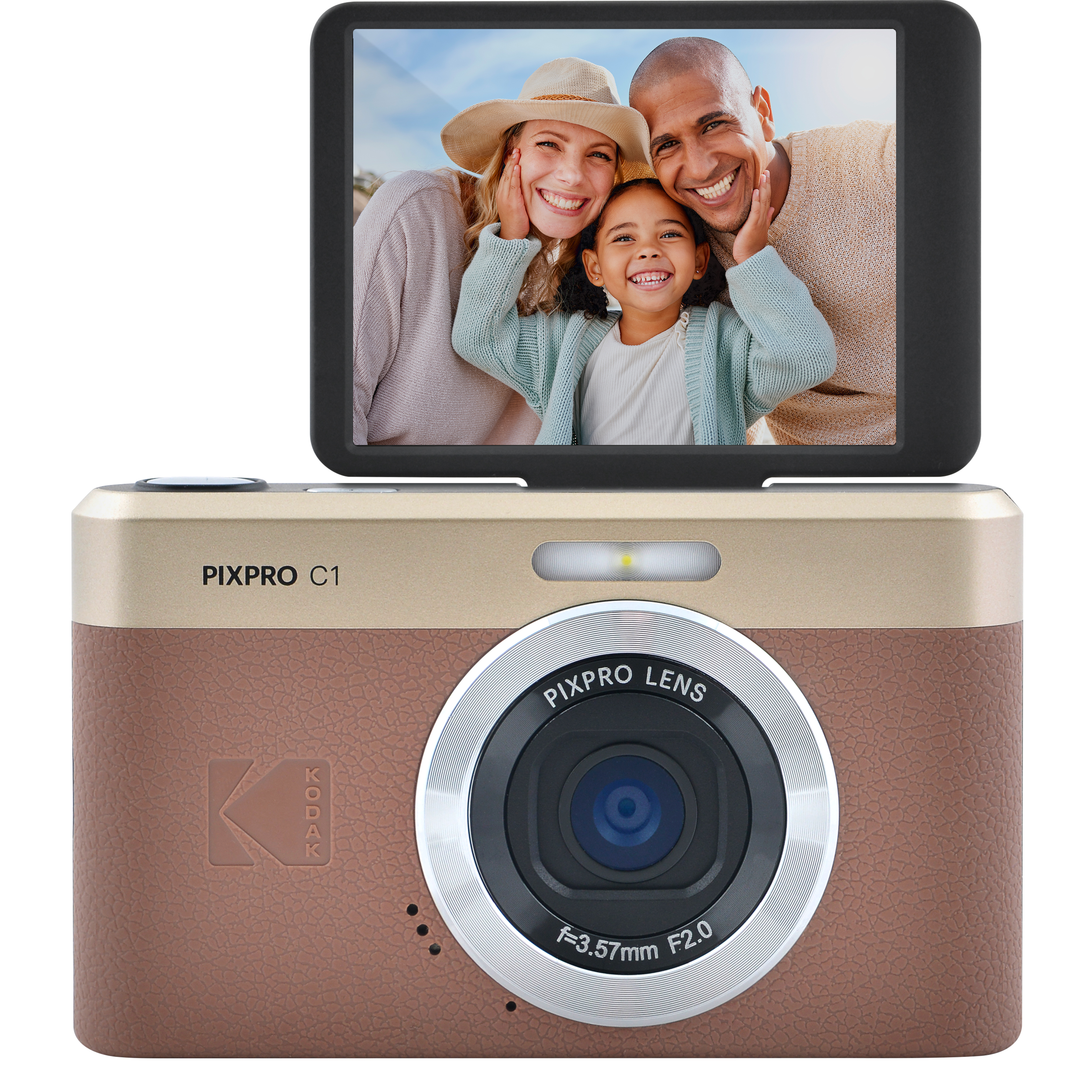 KODAK PIXPRO C1 / 32GB マイクロSD+キャリーケース付き KODAK Pixpro C1 Dijital Fotoğraf Makinesi Retro Kahve Fiyat