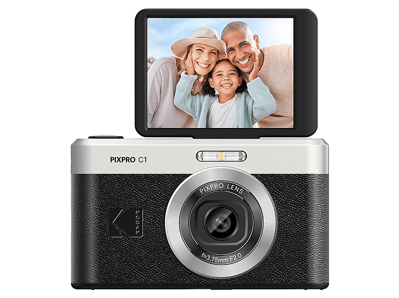 KODAK PIXPRO C1 デジタルカメラ (64GB/SDカード付) KODAK Pixpro C1 Dijital Fotoğraf Makinesi Retro Siyah Fiyat