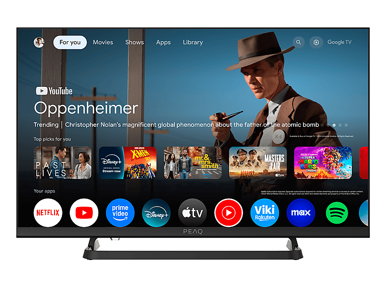PEAQ PTV 24GH-5025C Google LED TV (Flat, 24 Zoll / 60,0 cm, HD-ready, SMART TV)