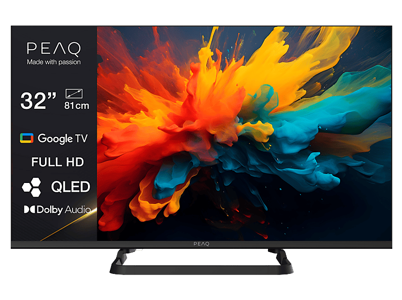 PEAQ PTV 32GQF-5025C TV (Flat, 32 Zoll / 80 cm, Full-HD, SMART TV)