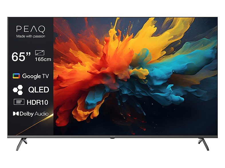PEAQ PTV 65GQU-5025C QLED UHD TV (Flat, 65 Zoll / 164,0 cm, QLED 4K, SMART TV)