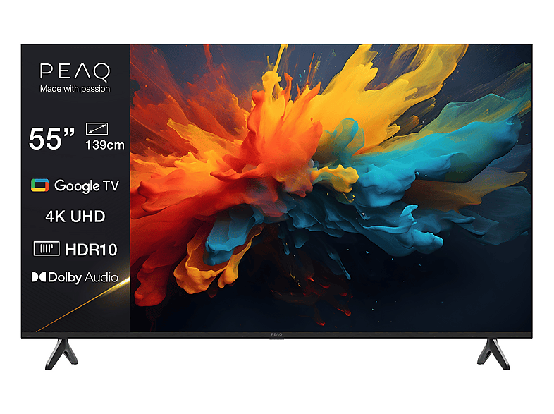 PEAQ PTV 55GU-5025T TV (Flat, 55 Zoll / 139,0 cm, UHD 4K, SMART TV)