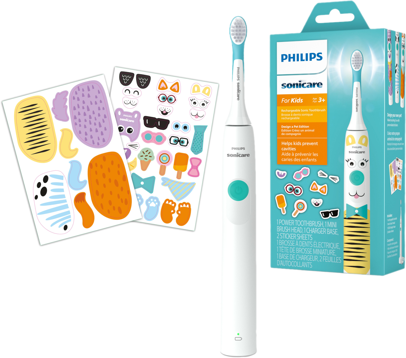 Philips Hx3601/01 Sonicare For Kids Elektrische Tandenborstel Wit