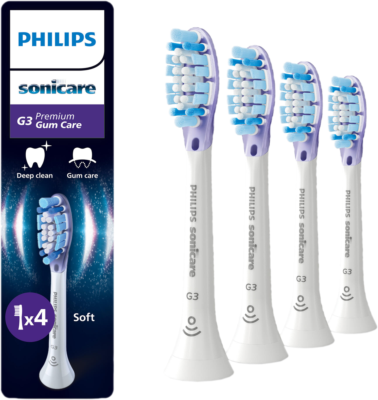 Philips Sonicare 4 G3 Premium Gum Care Hx9054/87 Opzet Borstels Wit