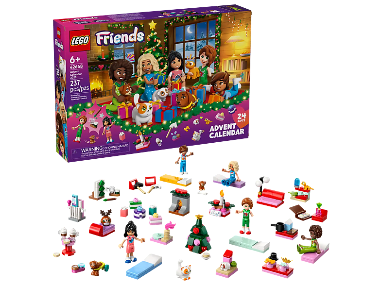 Klocki LEGO Friends Kalendarz adwentowy na 2025 rok (42668) Wielokolorowy