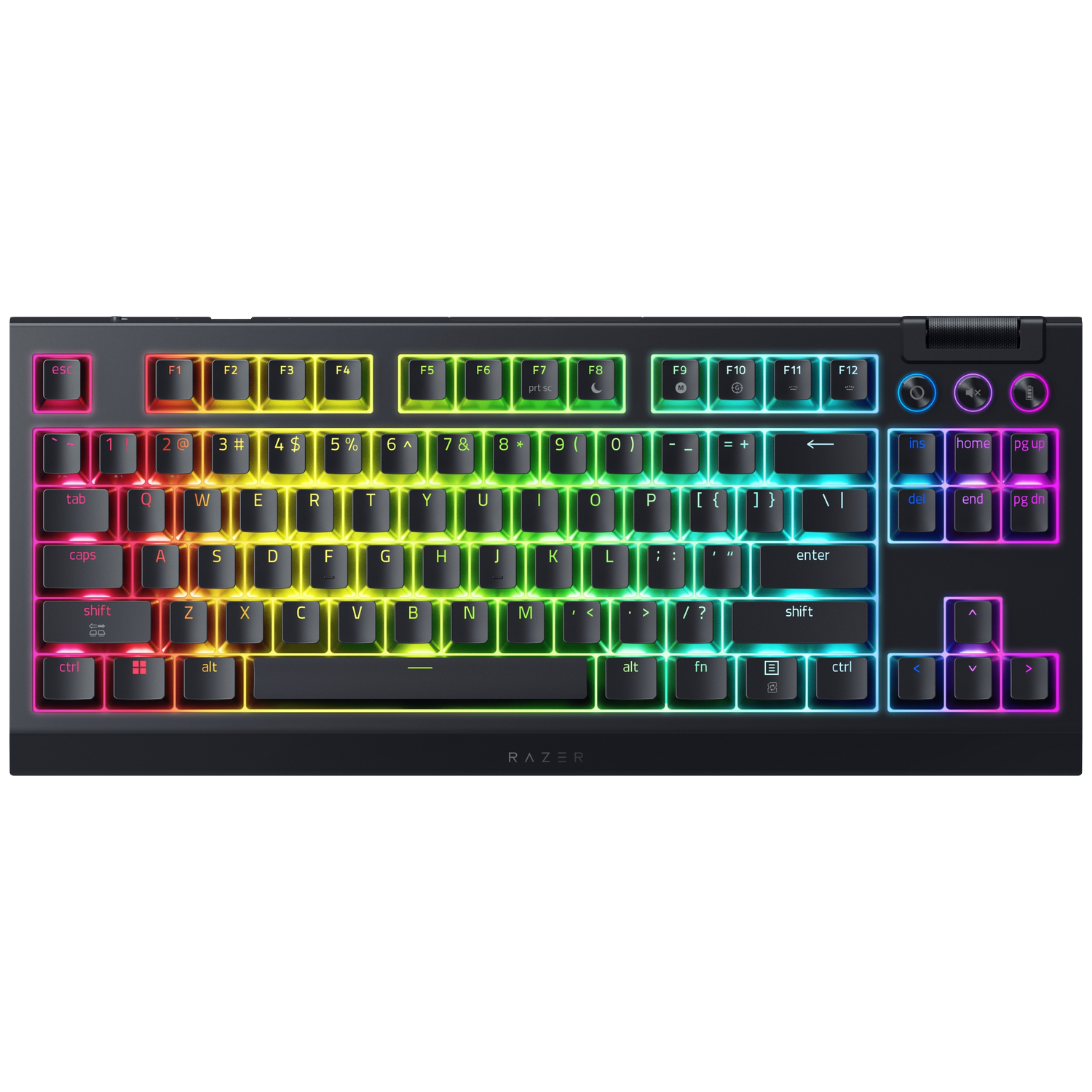 Razer Blackwidow V4 Tenkeyless Hyperspeed - Qwerty Bedraad En Draadloos Gamingtoetsenbord Zwart