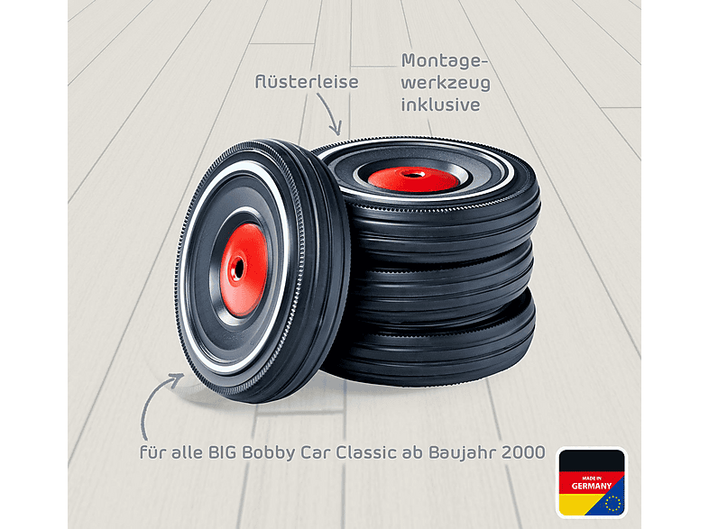 Thumbnail - BIG 800001260 Bobbycar Whisper Wheels, Schwarz