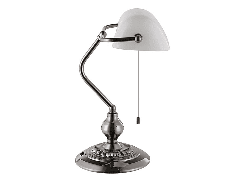 Eglo Bankerlampe Weiß/Messing 39cm E27 I Banker; Tischlampe — Foto 2 von 3