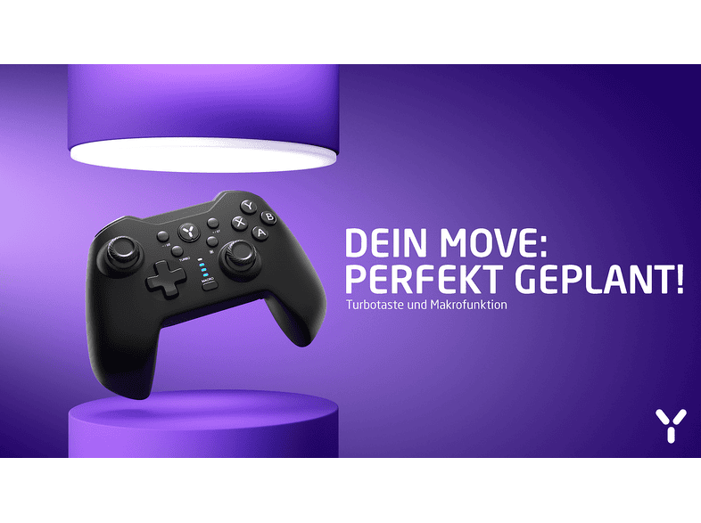 ISY IGP-2000-BK Wireless Gamepad, kabellos oder kabelgebunden, Multiplattformkompatibel, Black; Gaming Controller — Foto 2 von 5