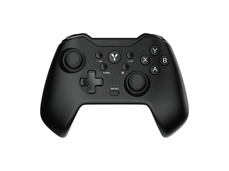 ISY IGP-2000-BK Wireless Gamepad, kabellos oder kabelgebunden, Multiplattformkompatibel, Black; Gaming Controller