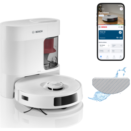 Bosch Bcrd2w Robot Vacuum Cleaner with Mopping Function